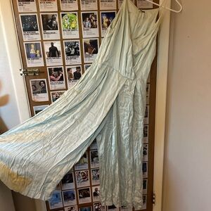 Elegant Light Blue Maxi Jumpsuit